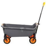 Seina Heavy Duty Plastic Utility Wagon with Fold-Up Wheels