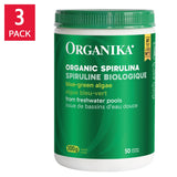 Organika Organic Spirulina Powder, 3 Bottles of 300 g