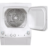 GE White 2.6 cu. ft. (I.E.C) Washer and 4.4 cu. ft. Dryer Gas Laundry Center