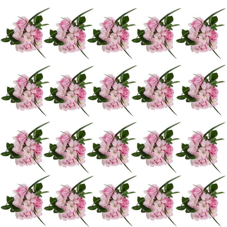 Romantic Rose Mini Bouquets, 20-pack