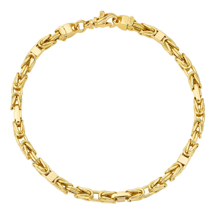 Double Row Byzantine Bracelet in Yellow Gold