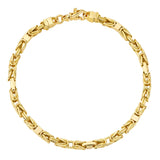 Double Row Byzantine Bracelet in Yellow Gold