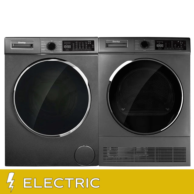 Danby European Made Laundry Bundle 2.2 cu. ft. Front Load Washer and 4.0 cu ft. Electric Ventless Dryer D4