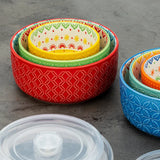 Signature Housewares Morocco Bowls with Lids, 6-piece