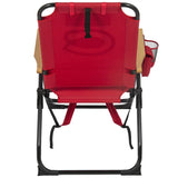 NHL 4-Position Folding Chair With Wood Arms