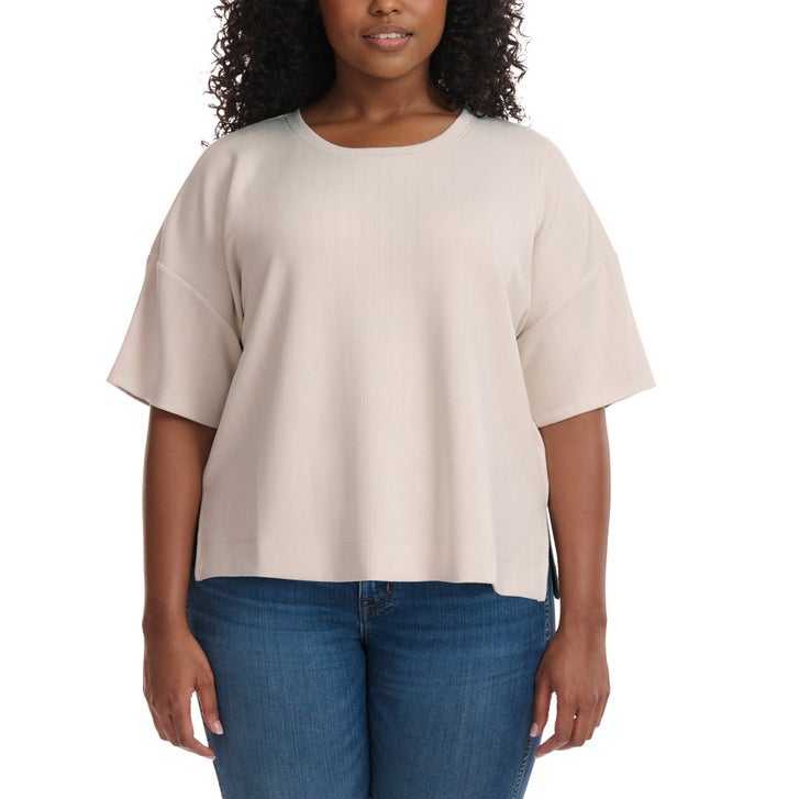 Splendid Women's Ribbed Short Sleeve Top