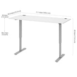 Bestar Upstand 72.4 cm x 182.9 cm (28.5 in. x 72 in.) Height Adjustable Desk