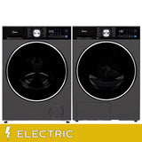 Midea Laundry Bundle 3.1 cu ft. Front Load Washer and 4.4 cu ft. Electric Dryer with Stacking Kit