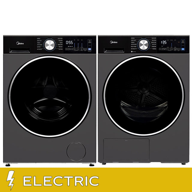 Midea Laundry Bundle 3.1 cu ft. Front Load Washer and 4.4 cu ft. Electric Dryer with Stacking Kit T0