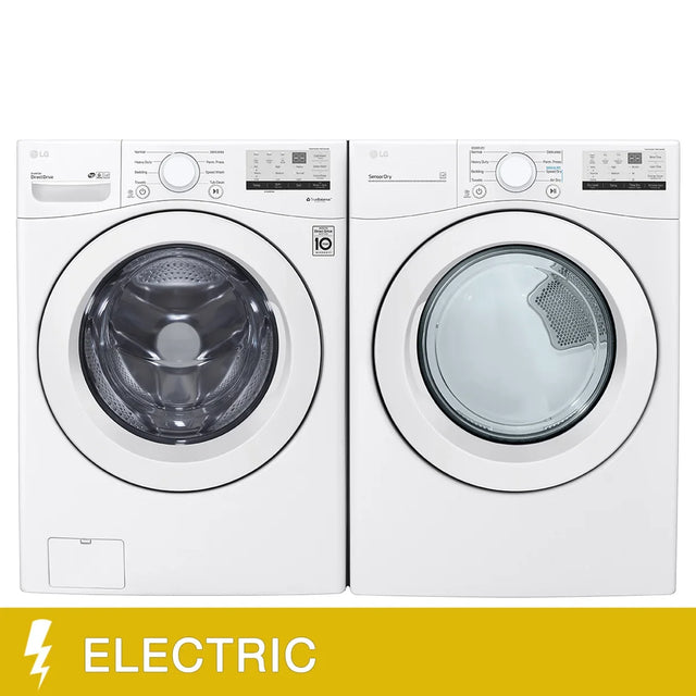 LG Laundry Bundle 5.2 cu ft. Front Load Washer and 7.4 cu ft. Electric Dryer K9