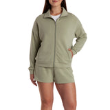 Lazypants Women's Full Zip Mock Neck Sweatshirt
