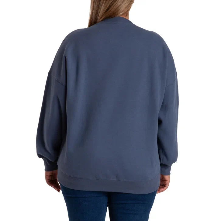 Lazypants Women's Fleece High-low Crewneck Sweatshirt