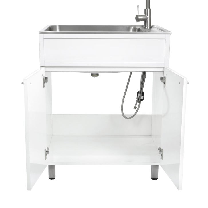 Transform 28 in. All-in-one Laundry Cabinet with Stainless Steel Sink and Faucet