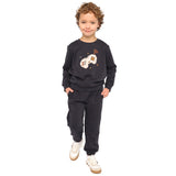 Pekkle Boys' and Girls' Cozy Fuzzy Fleece 2-piece Sweatshirt and Pants Set