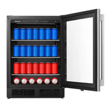Hisense 5.4 cu. ft. 164-can Stainless Steel Built-in or Freestanding Beverage Center with Wi-Fi Connectivity