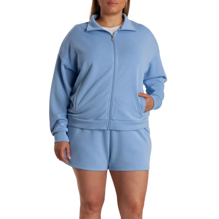 Lazypants Women's Full Zip Mock Neck Sweatshirt