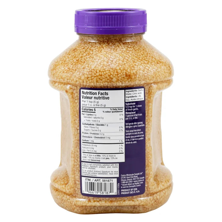 Kirkland Signature Minced California Garlic, 1.36 kg