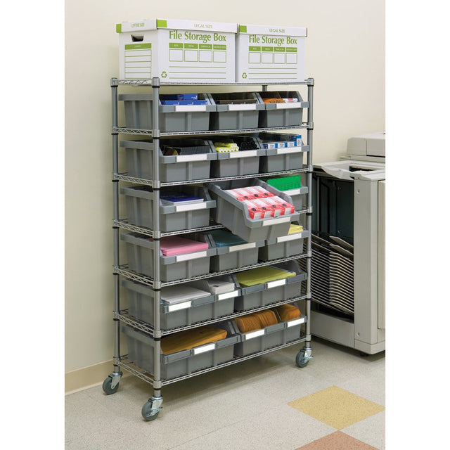 Vancouver Classics 7-Tier NSF Steel Wire 16 Bin Rack Storage Shelving J6