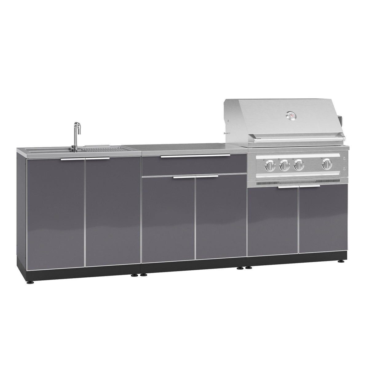 NewAge Products 5-piece Outdoor Kitchen Aluminum Set - Propane Gas