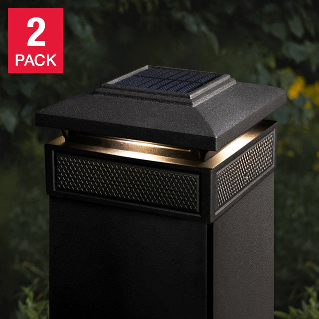 Classy Caps Lumineer Smart Solar Post Cap Light, 2-pack J8