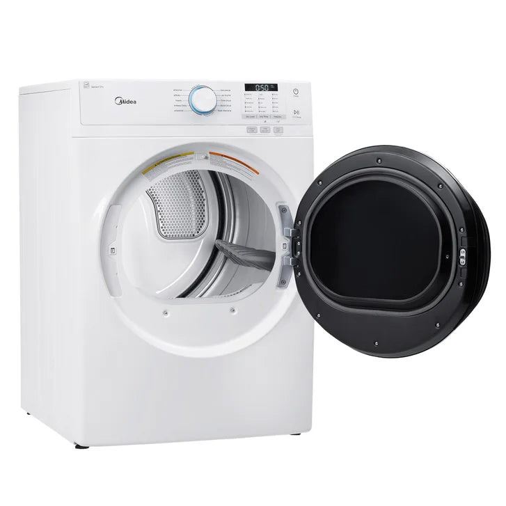 Midea 8.0 cu ft. White Electric Dryer with Stacking Kit