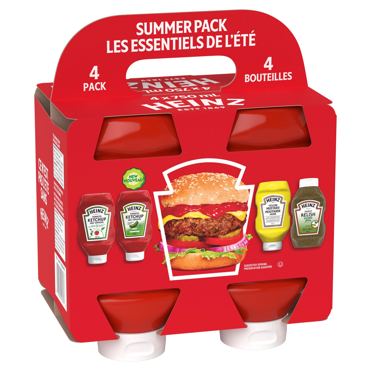 Heinz Summer Pack, 4 × 750 mL