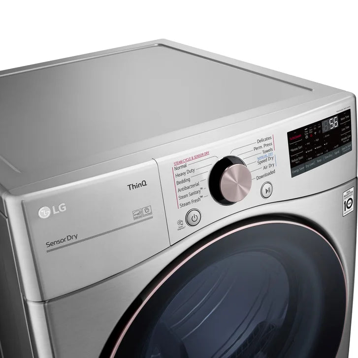 LG Graphite Steel 7.4 cu. ft. Electric Steam Dryer with AI Dry and ThinQ Technology