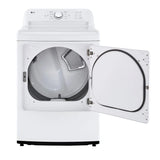 LG 7.3 cu ft. White Electric Ultra Large Capacity Dryer with Sensor Dry Technology