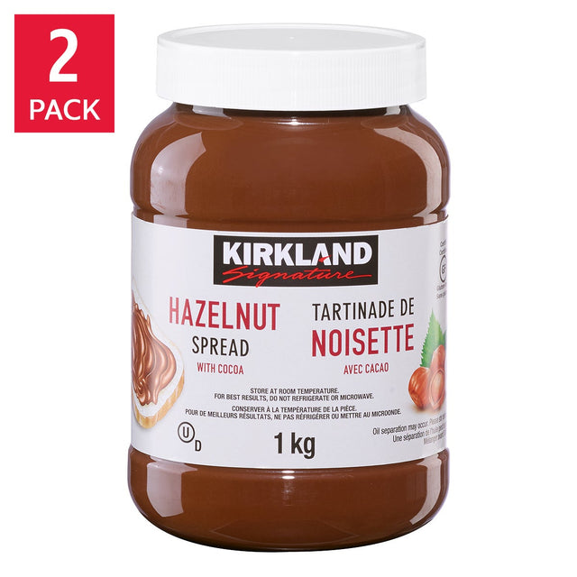 Kirkland Signature Hazelnut Spread with Cocoa, 2 x 1 kg H3