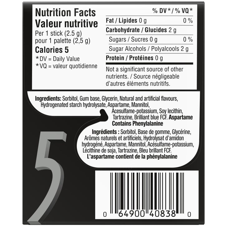 5 - Spearmint Gum, 10 × 15 pieces