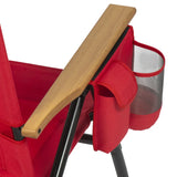 NHL 4-Position Folding Chair With Wood Arms