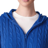 United Colors of Benetton Women’s Full Zip Cable Hoodie