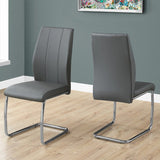 Geri Contemporary Dining Chair, 2-pack with Chrome Frame