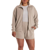 Lazypants Women's Full Zip Mock Neck Sweatshirt
