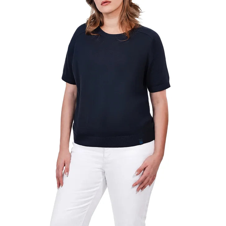 United Colors of Benetton Women’s Short Sleeve Crew Neck Sweater