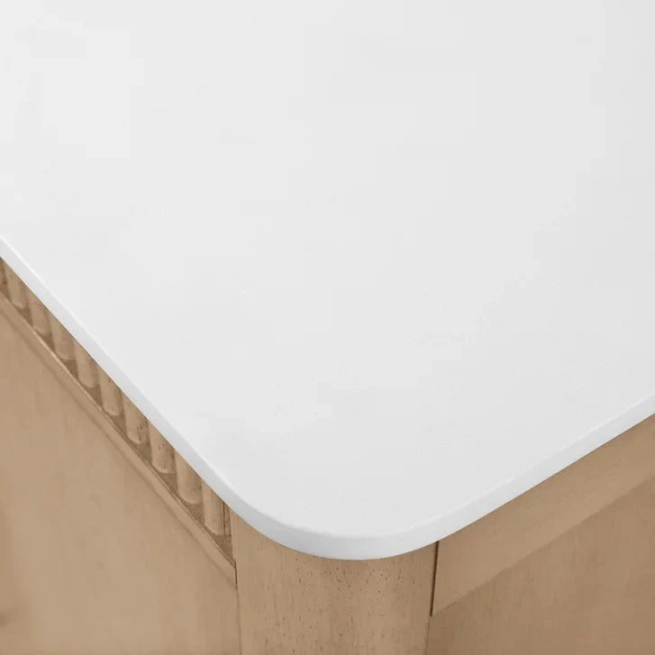 OVE Decors Kiara Vanity in Sahara Birch Finish with Quartz Countertop