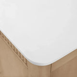 OVE Decors Kiara Vanity in Sahara Birch Finish with Quartz Countertop
