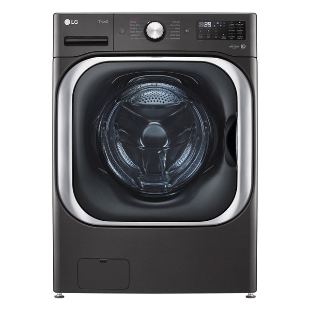 LG 6.0 cu ft. Black Steel Front Load Washer with Smart Wi-Fi and TurboWash Y0