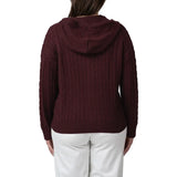 United Colors of Benetton Women’s Full Zip Cable Hoodie