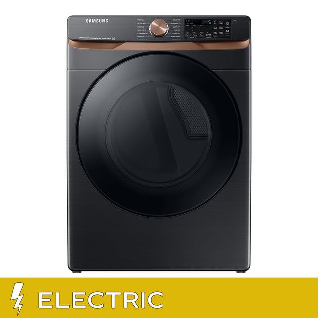 Samsung 27 in. 7.5 cu ft. Black Stainless Steel Electric Dryer with Steam Sanitize Option N4