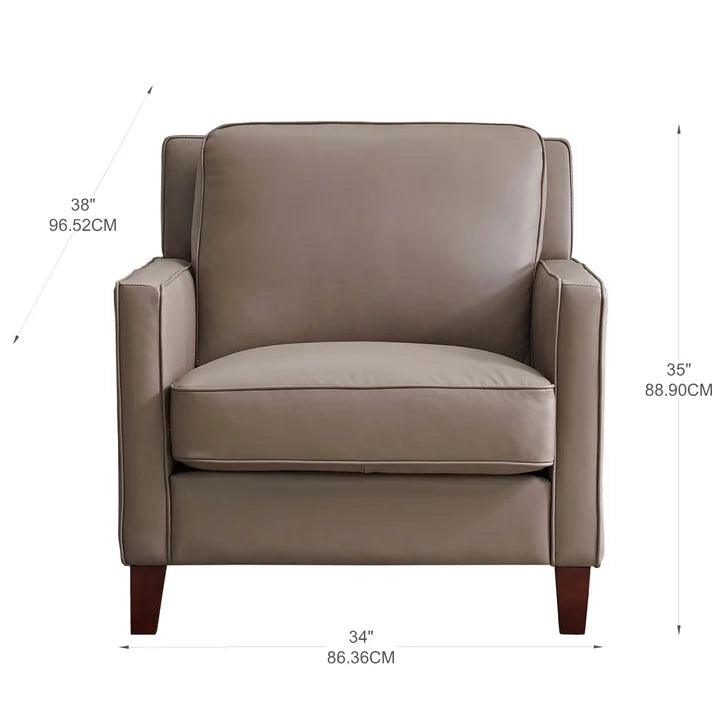 Prospera Home West Park Top-grain Leather Chair