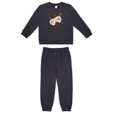 Pekkle Boys' and Girls' Cozy Fuzzy Fleece 2-piece Sweatshirt and Pants Set