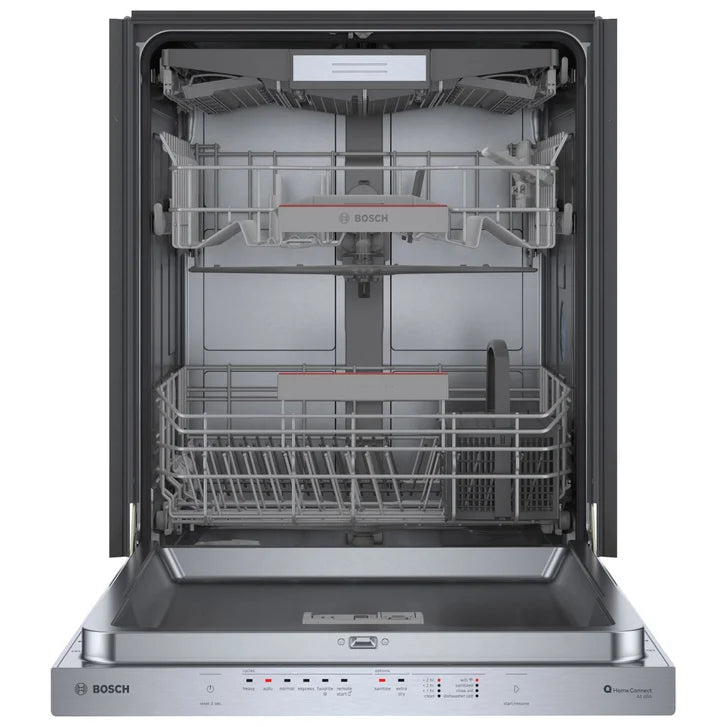 Bosch 500 Series 24 in Stainless Steel German Made Third Rack Dishwasher with Pocket Handle