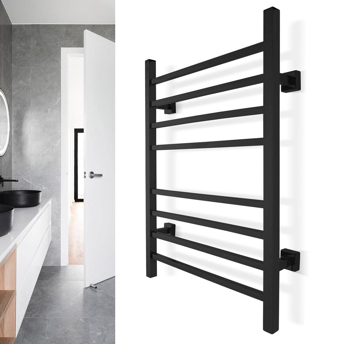 WarmlyYours Sierra 8 Bar Towel Warmer