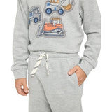 Pekkle Boys' and Girls' Cozy Fuzzy Fleece 2-piece Sweatshirt and Pants Set