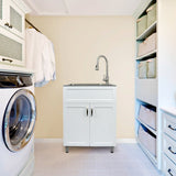 Transform 24.1 in. All-in-one RTA Laundry Cabinet with Stainless Steel Sink and Faucet