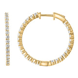 Round Brilliant Diamond Hoop Earrings (2.00 ctw)