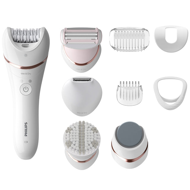 Philips Epilator Series 8000, Electric Hair Removal Device with 5‑in‑1 Shaver, Trimmer, Pedicure & Body Exfoliator Q2