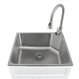 Transform 24.1 in. All-in-one RTA Laundry Cabinet with Stainless Steel Sink and Faucet
