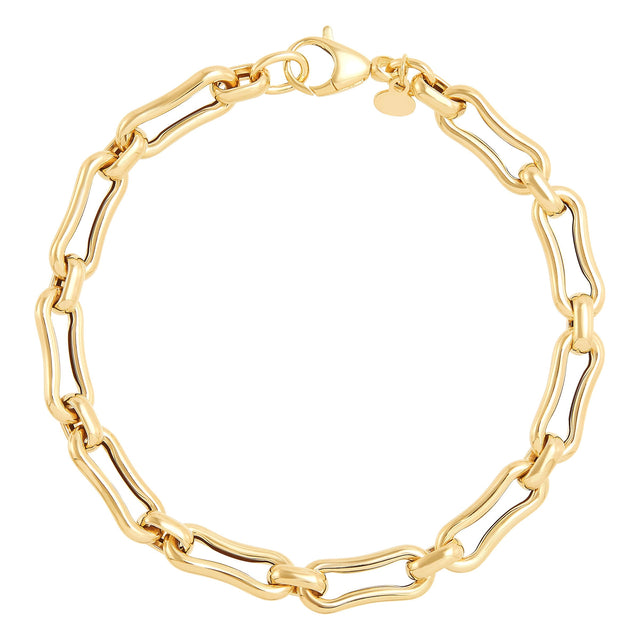 Bamboo Link Bracelet in Yellow Gold L9